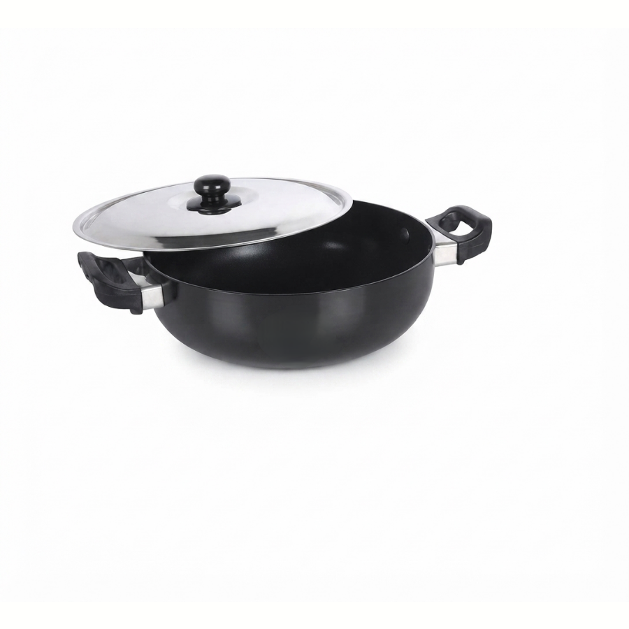 Mayur Hard Anodized Kadahi 200mm | Heavy Duty Aluminium Kadai