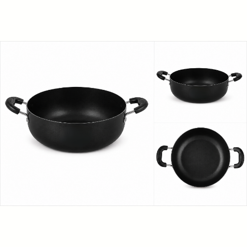 Mayur Hard Anodized Kadahi 200mm | Heavy Duty Aluminium Kadai
