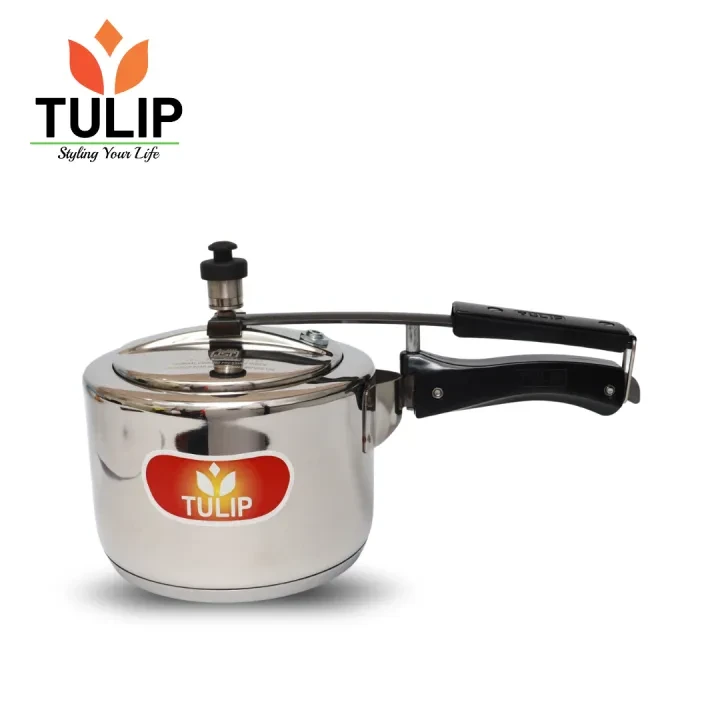 2 Ltr Tulip Pressure Cooker Classic Aluminum Induction Based (Steel Lid)