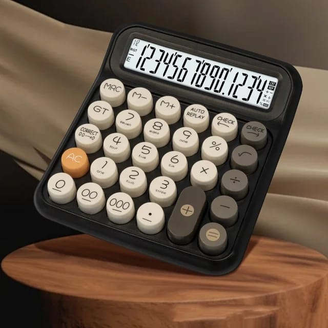 Electronic Calculator, 14 Digits Large LCD Display Small Desktop Calculator