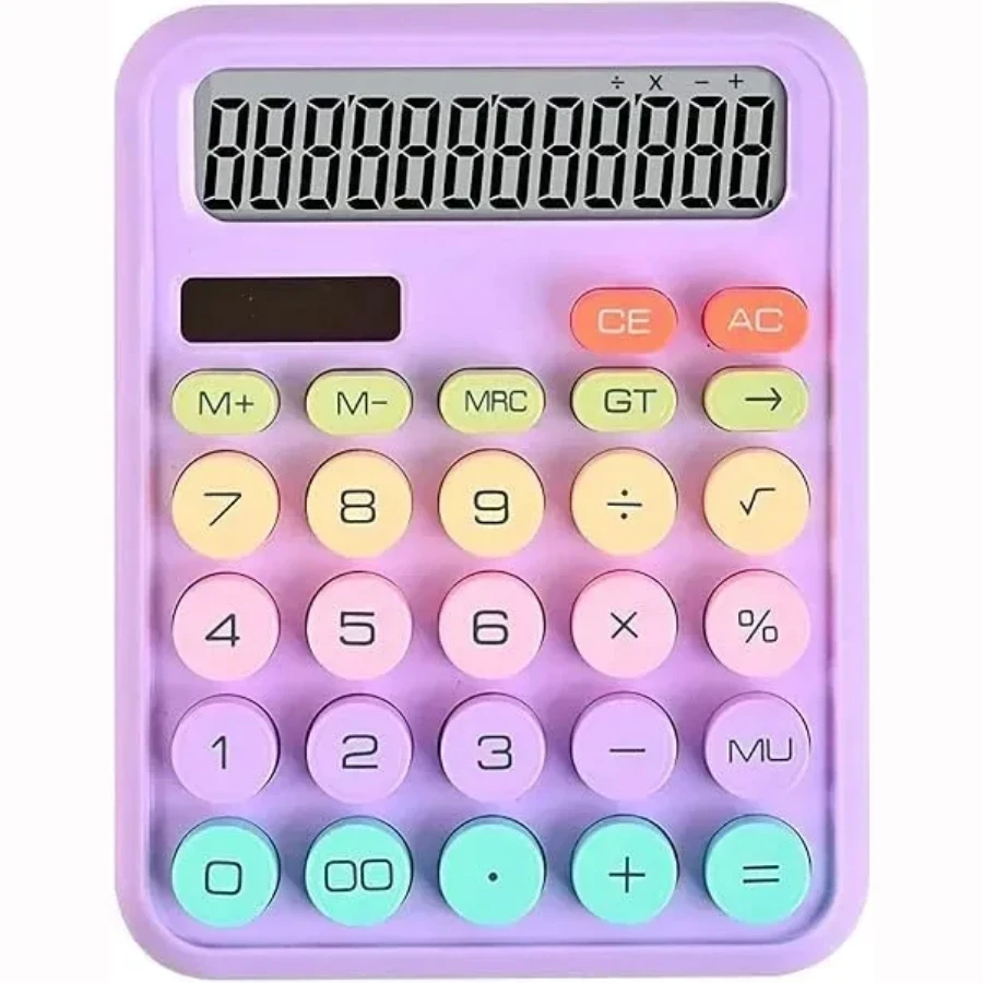 Electronic Calculator,12 Digits Large LCD Display Small Desktop Calculator