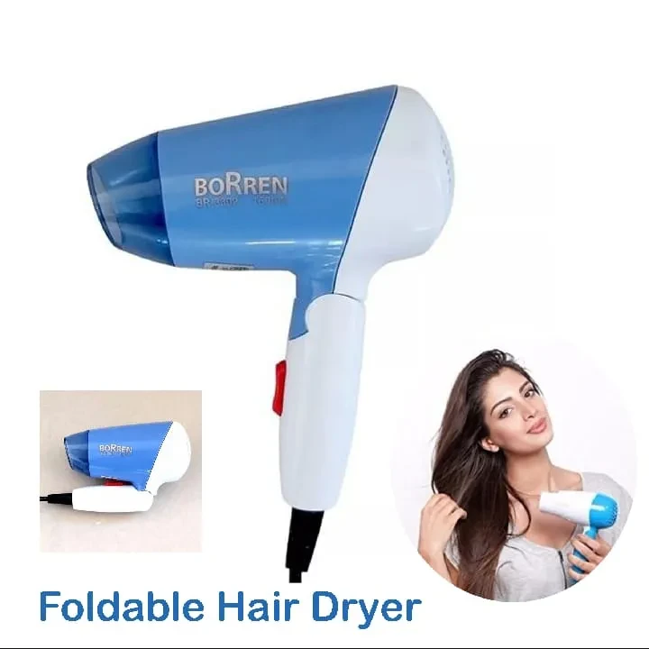 Borren BR-3302 Foldable Folding Handle Hair Dryer-1600W