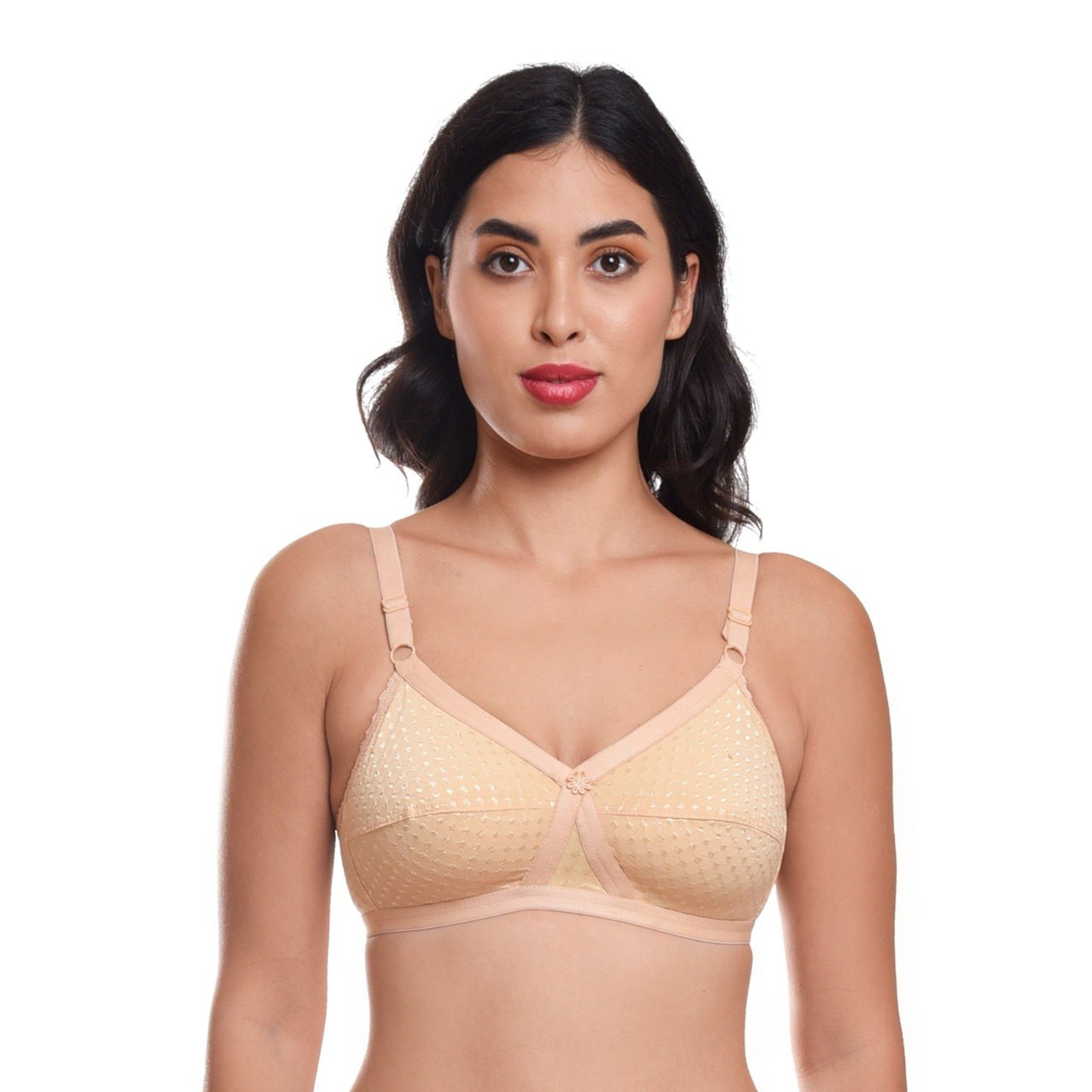 Non-Padded Non Wired Popcorn Bra B Cup
