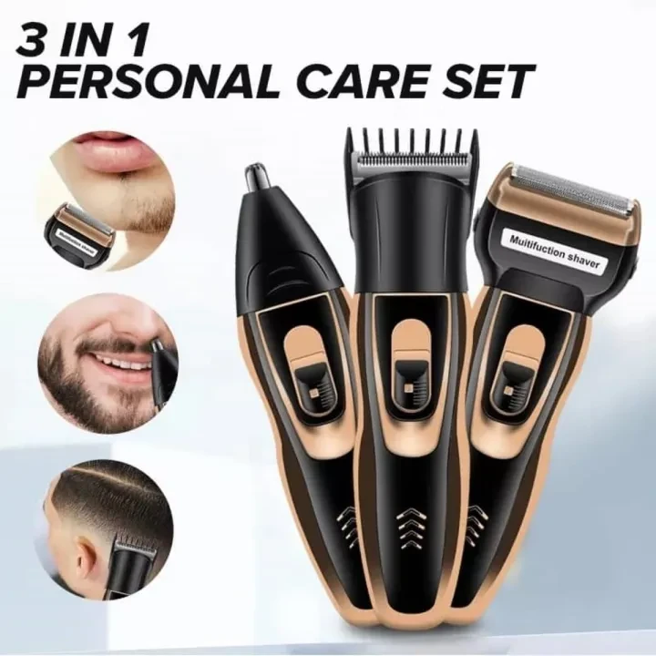 Geemy GM-595 Rechargeable Electric 3 In 1 Trimmer BOS